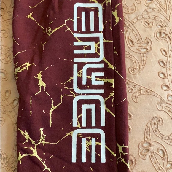 Burgundy and gold cool rapper 😎 joggers - Picture 2 of 5